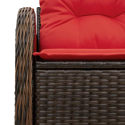Divano da giardino con cuscino 121 x 62 x 69 cm polyrattan | homemem39