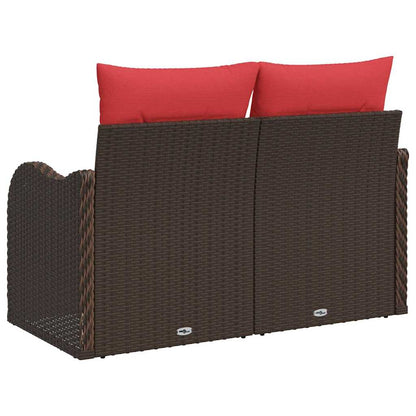 Divano da giardino con cuscino 121 x 62 x 69 cm polyrattan