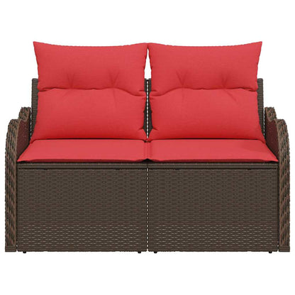 Divano da giardino con cuscino 121 x 62 x 69 cm polyrattan