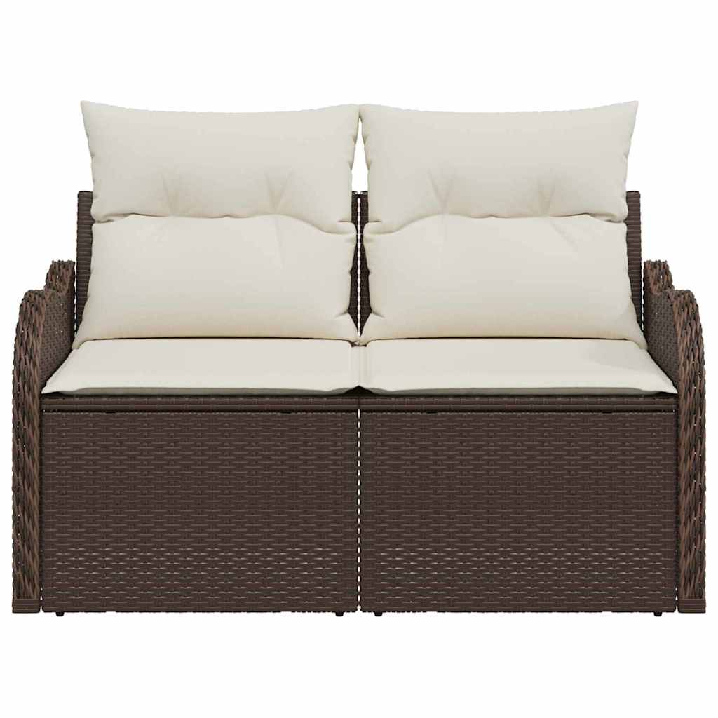 Divano da giardino Marrone 121 x 62 x 69cm polyrattan | homemem39