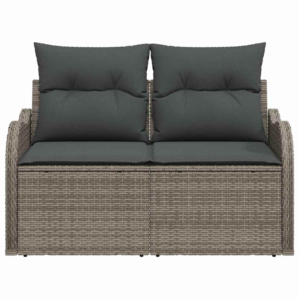 Divano da giardino Grigio 121 x 62 x 69cm polyrattan | homemem39