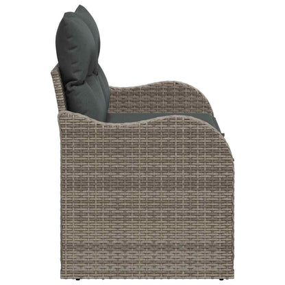 Divano da giardino Grigio 121 x 62 x 69cm polyrattan | homemem39