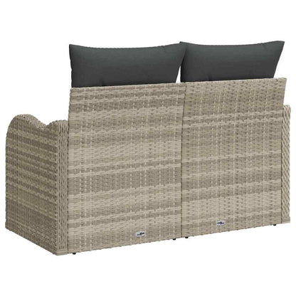 Divano da giardino Grigio chiaro 121 x 62 x 69cm polyrattan | homemem39