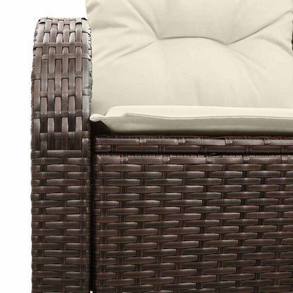 Divano da giardino Marrone 124 x 62 x 69cm polyrattan | homemem39