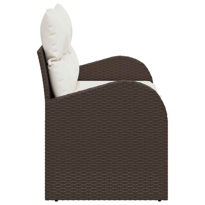 Divano da giardino Marrone 124 x 62 x 69cm polyrattan | homemem39