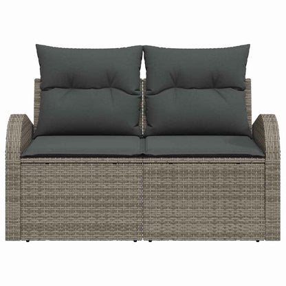Divano da giardino Grigio 124 x 62 x 69cm polyrattan | homemem39