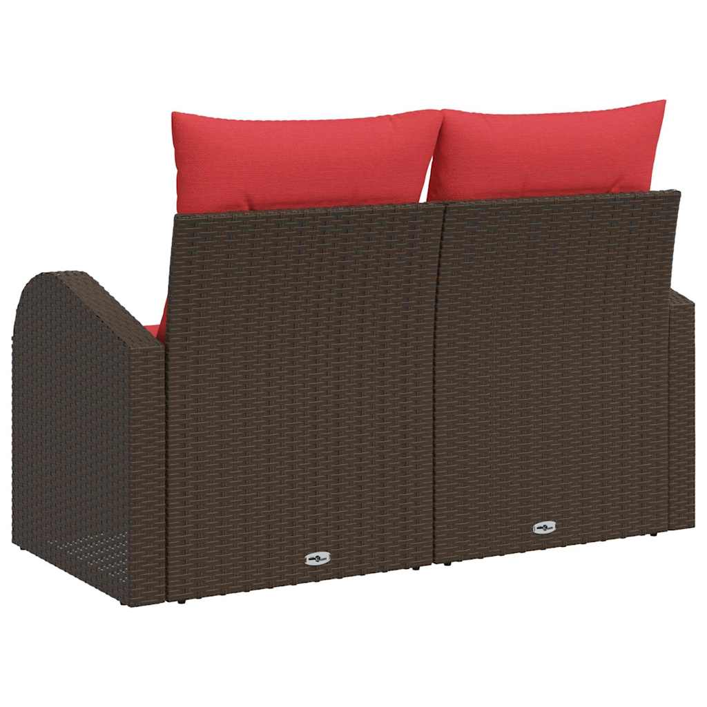 Divano da giardino Marrone 124 x 62 x 85cm polyrattan | homemem39