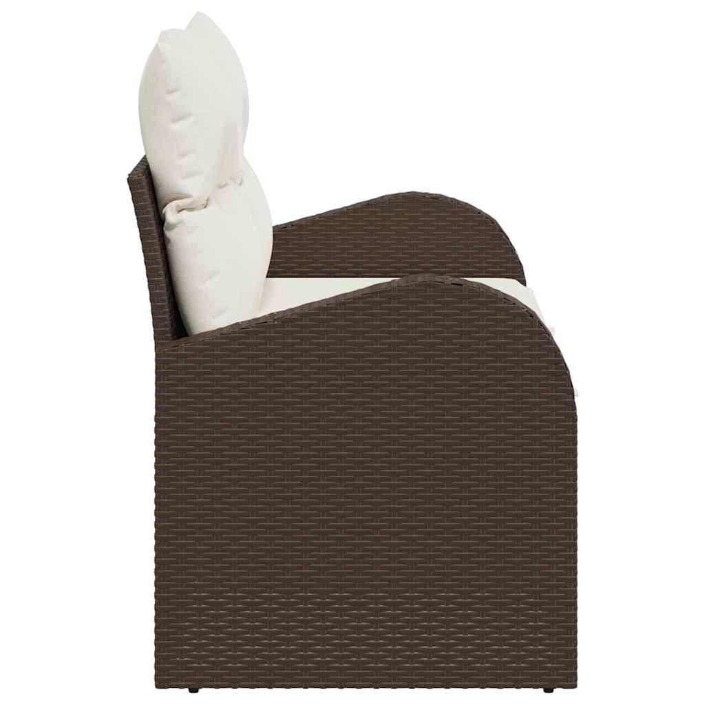 Divano da giardino Marrone 124 x 62 x 69cm polyrattan | homemem39