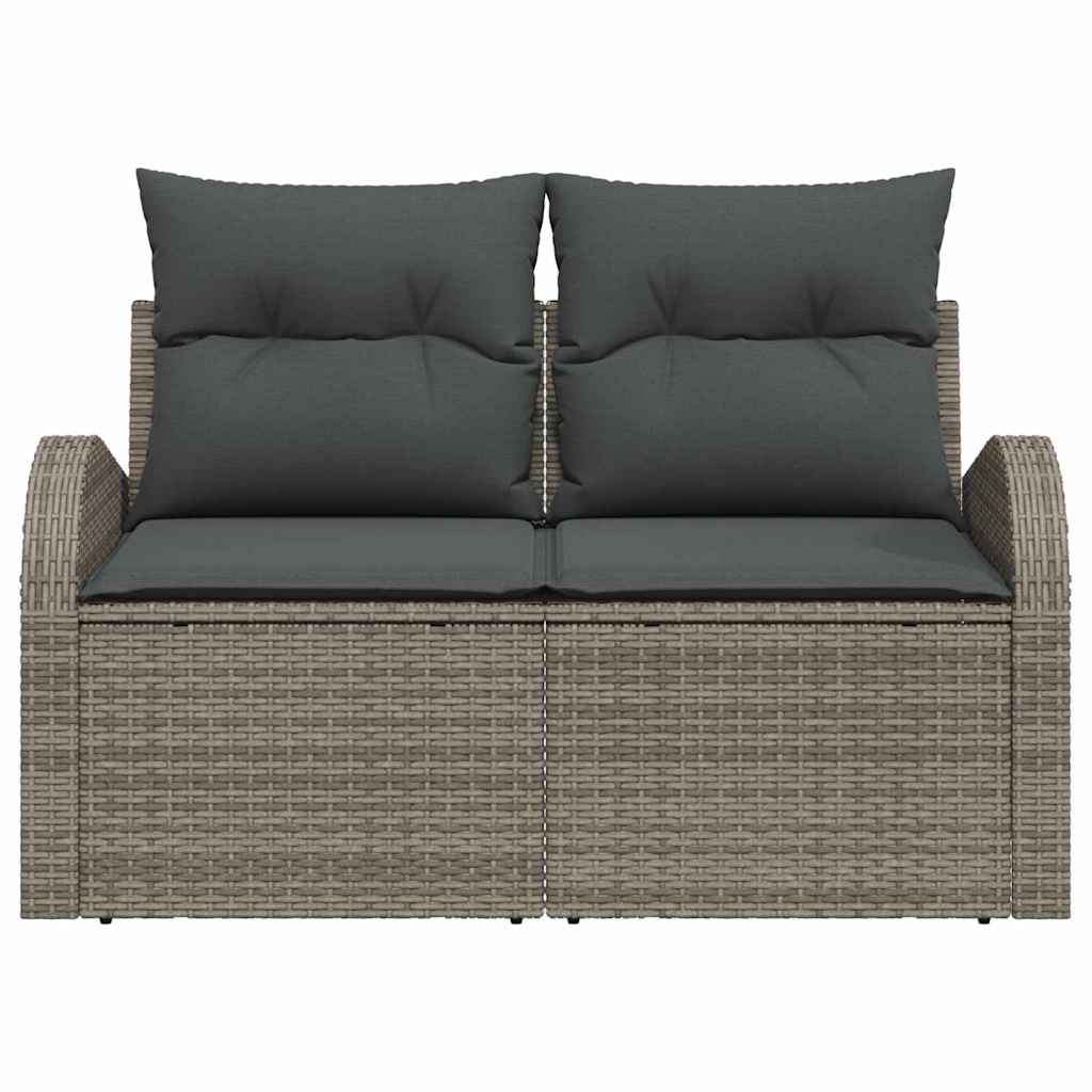 Divano da giardino Grigio 124 x 62 x 69cm polyrattan | homemem39