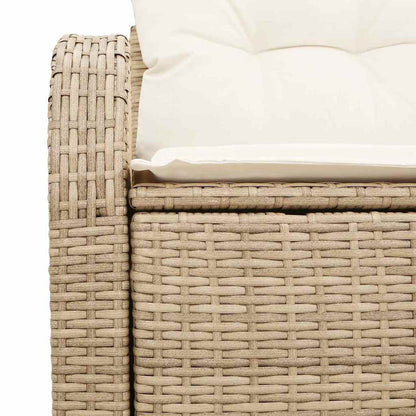 Divano da giardino con cuscino Beige 124 x 62 x 69cm polyrattan | homemem39