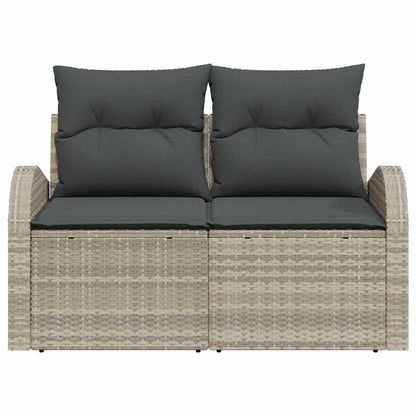 Divano da giardino Grigio chiaro 124 x 62 x 69cm polyrattan | homemem39