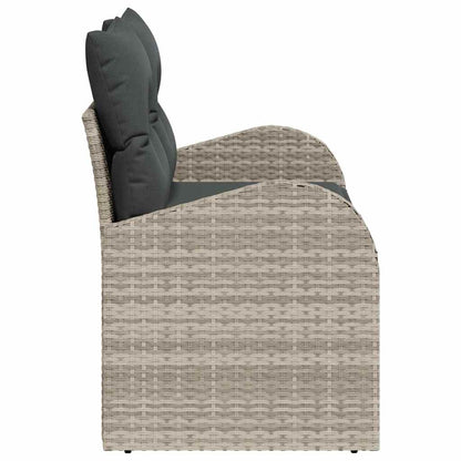 Divano da giardino Grigio chiaro 124 x 62 x 69cm polyrattan | homemem39