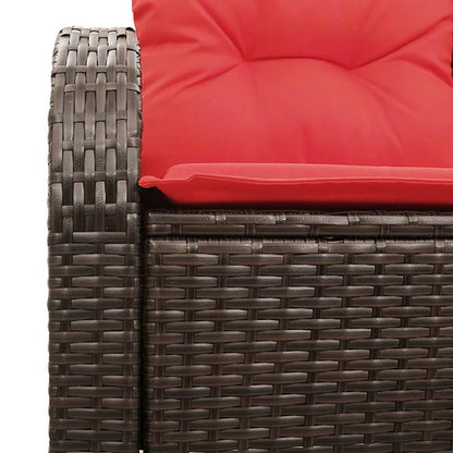 Divano da giardino Marrone 124 x 62 x 85cm polyrattan | homemem39
