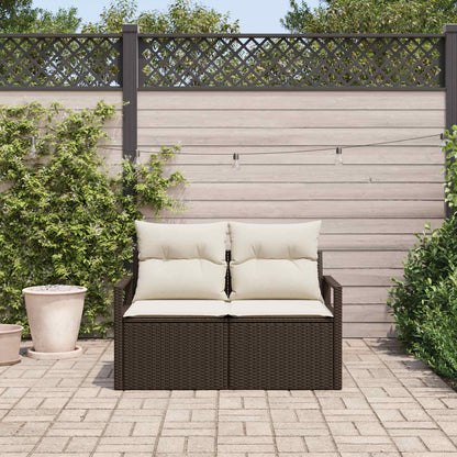 Divano da giardino con cuscino 120 x 62 x 69 cm. polyrattan