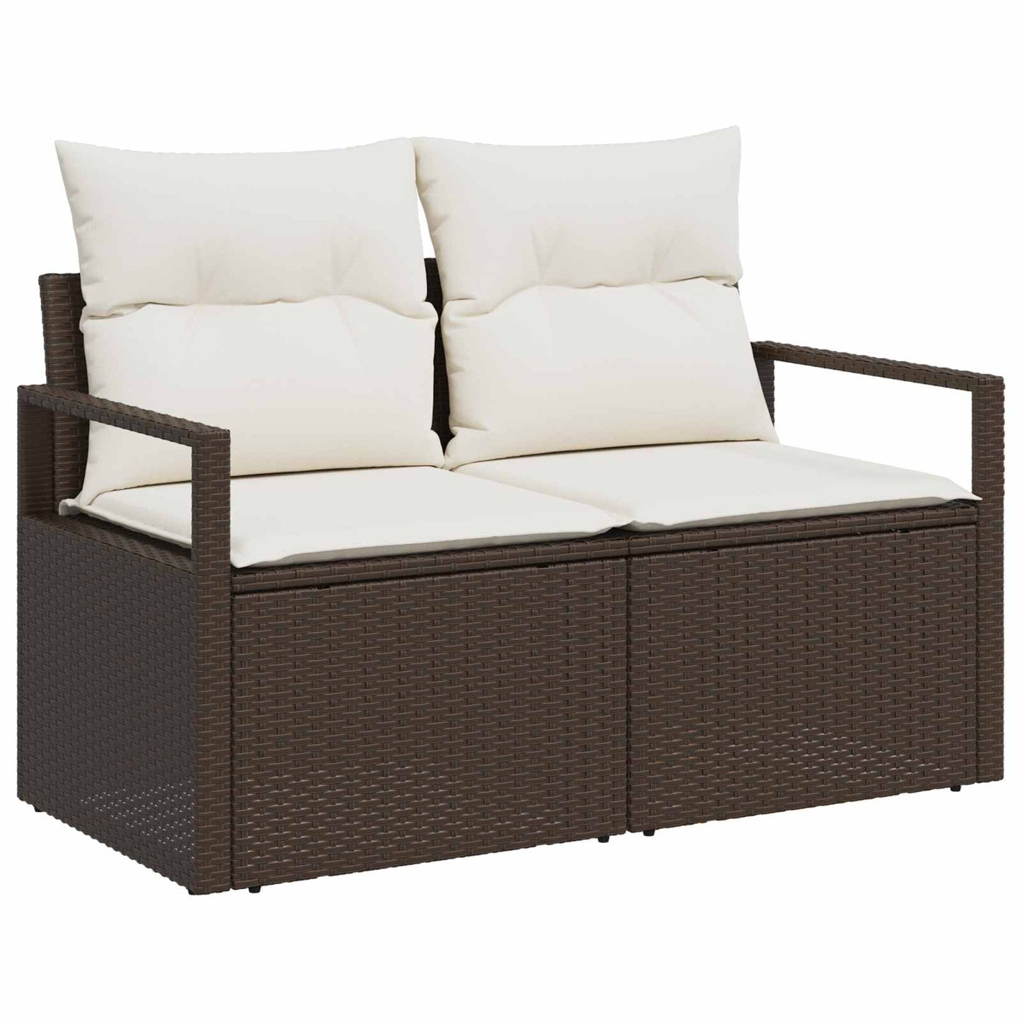 Divano da giardino con cuscino 120 x 62 x 69 cm. polyrattan | homemem39