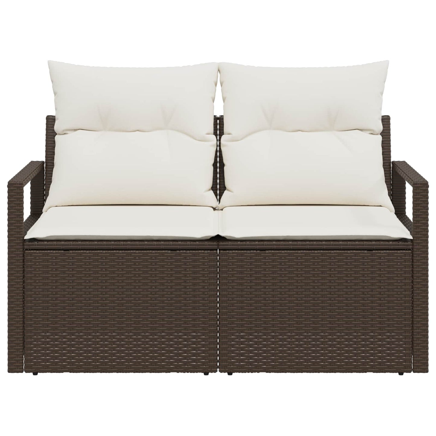 Divano da giardino con cuscino 120 x 62 x 69 cm. polyrattan | homemem39