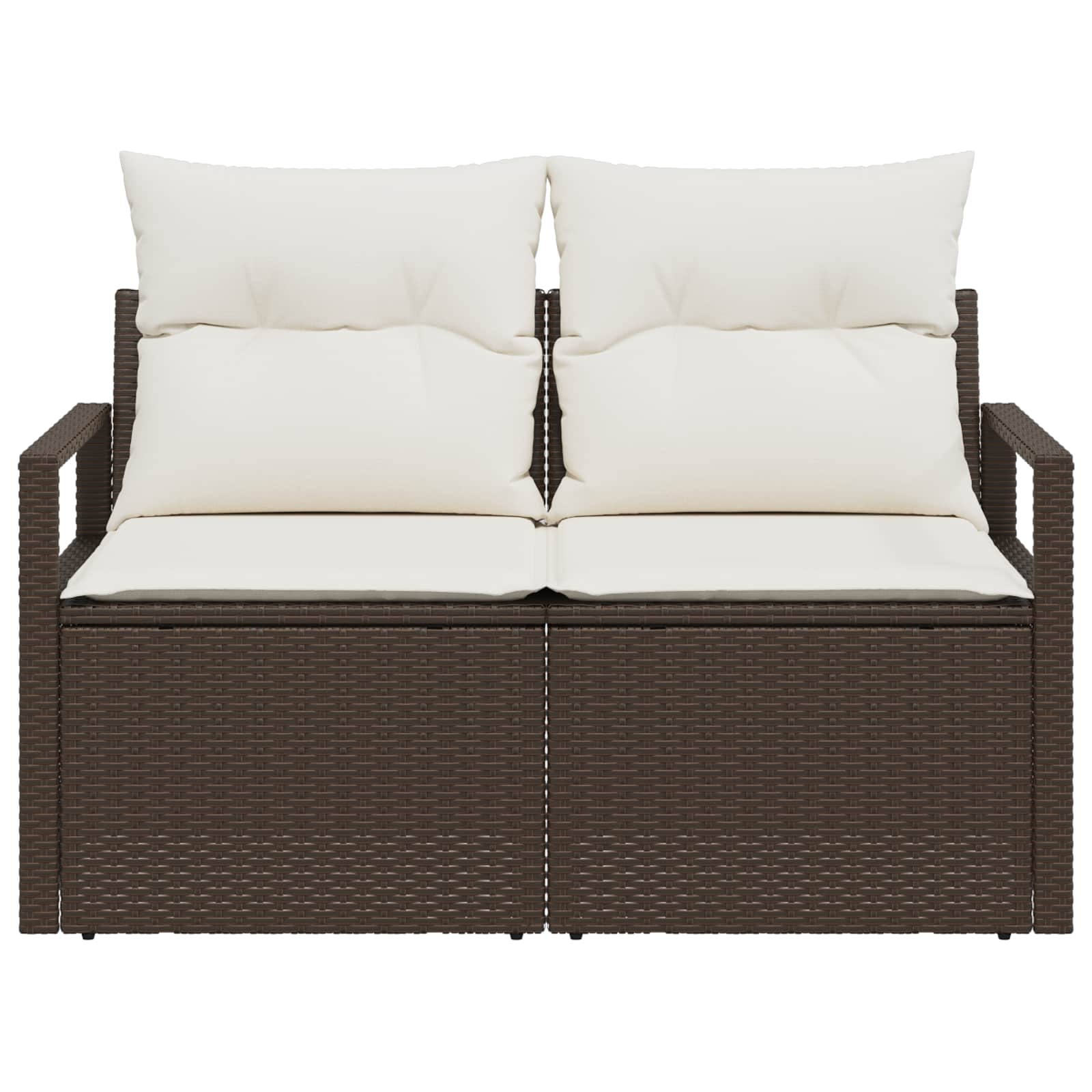 Divano da giardino con cuscino 120 x 62 x 69 cm. polyrattan | homemem39