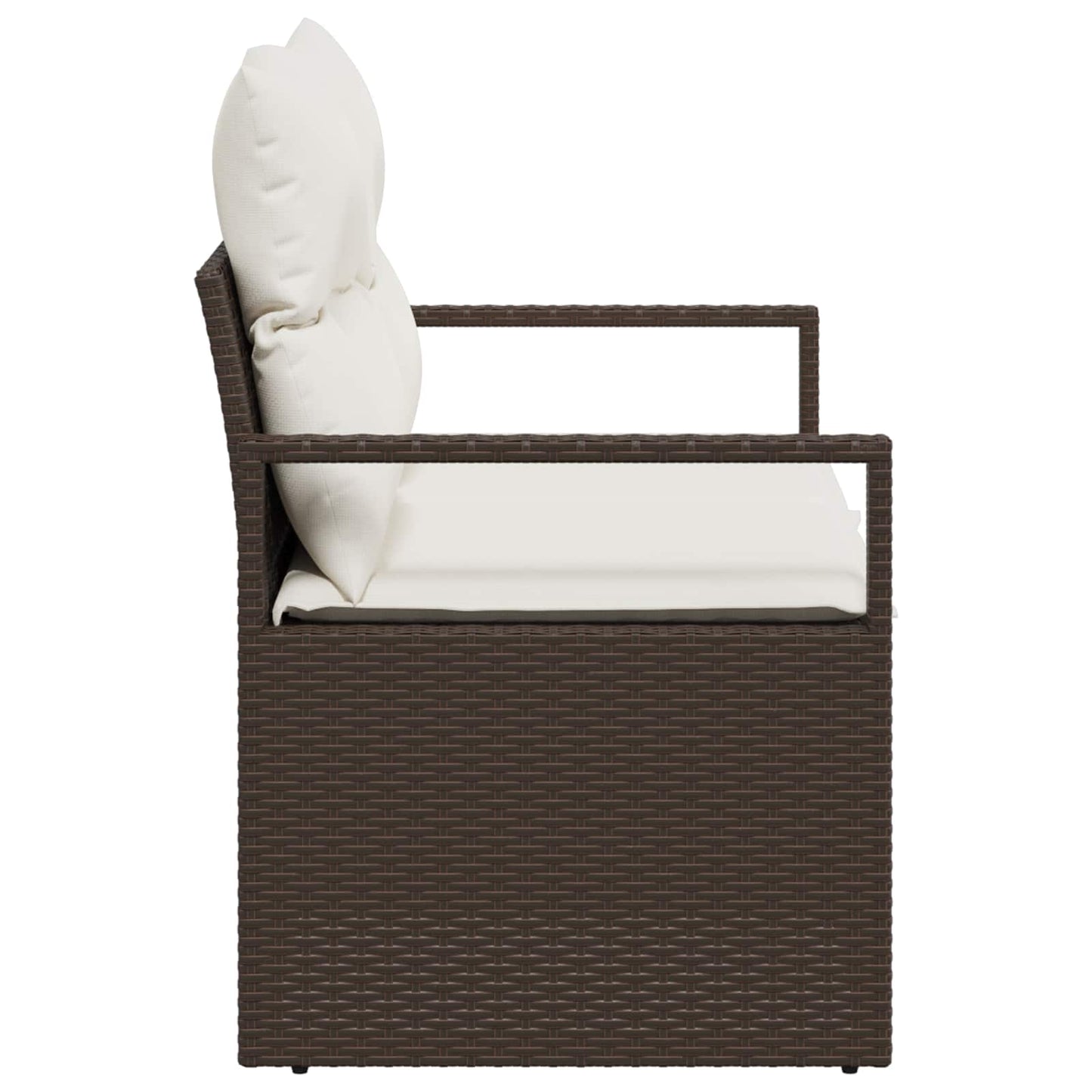 Divano da giardino con cuscino 120 x 62 x 69 cm. polyrattan | homemem39
