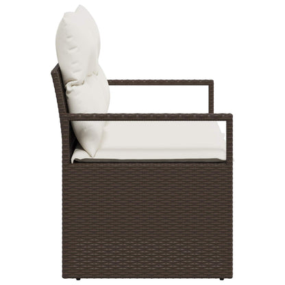Divano da giardino con cuscino 120 x 62 x 69 cm. polyrattan | homemem39