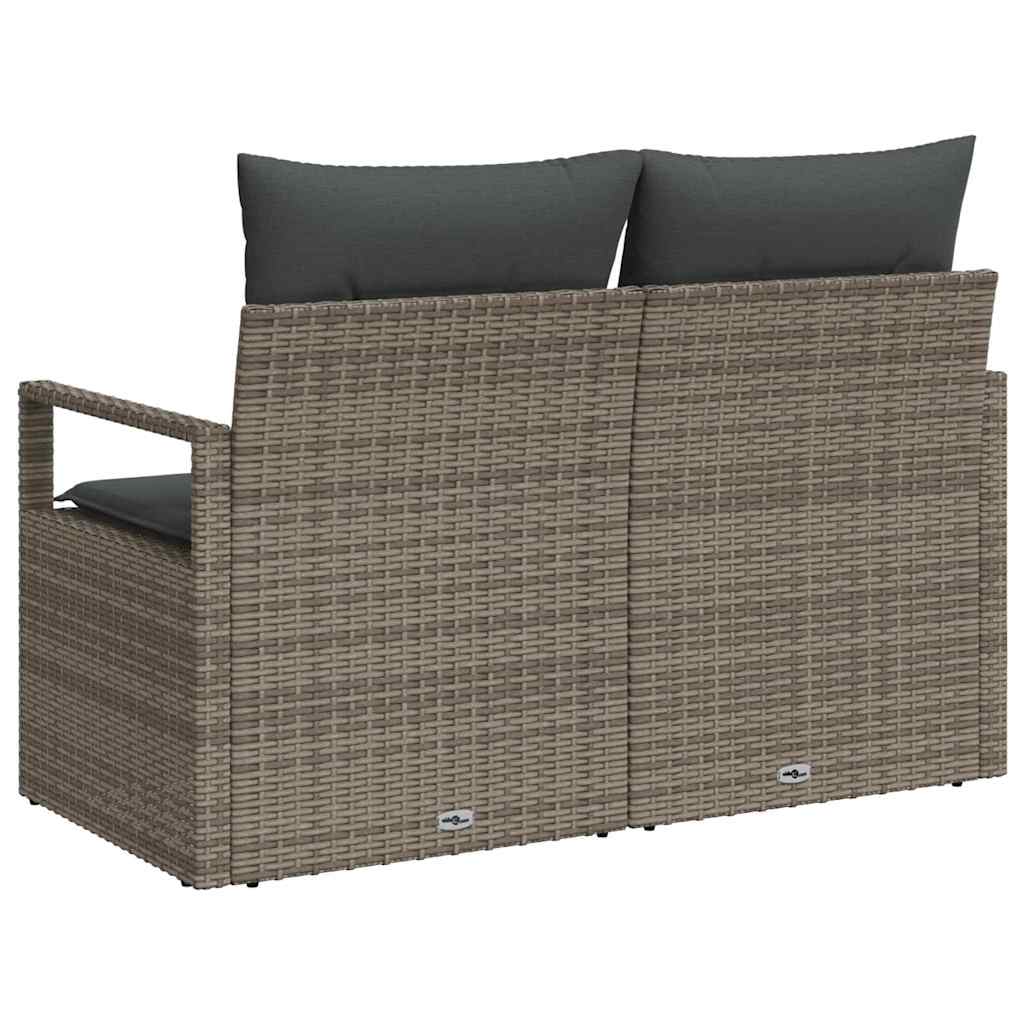 Divano da giardino con cuscino 120 x 62 x 69 cm. polyrattan | homemem39