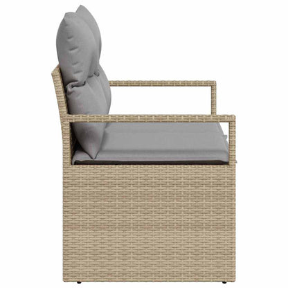 Divano da giardino con cuscino 120 x 62 x 69 cm. polyrattan | homemem39