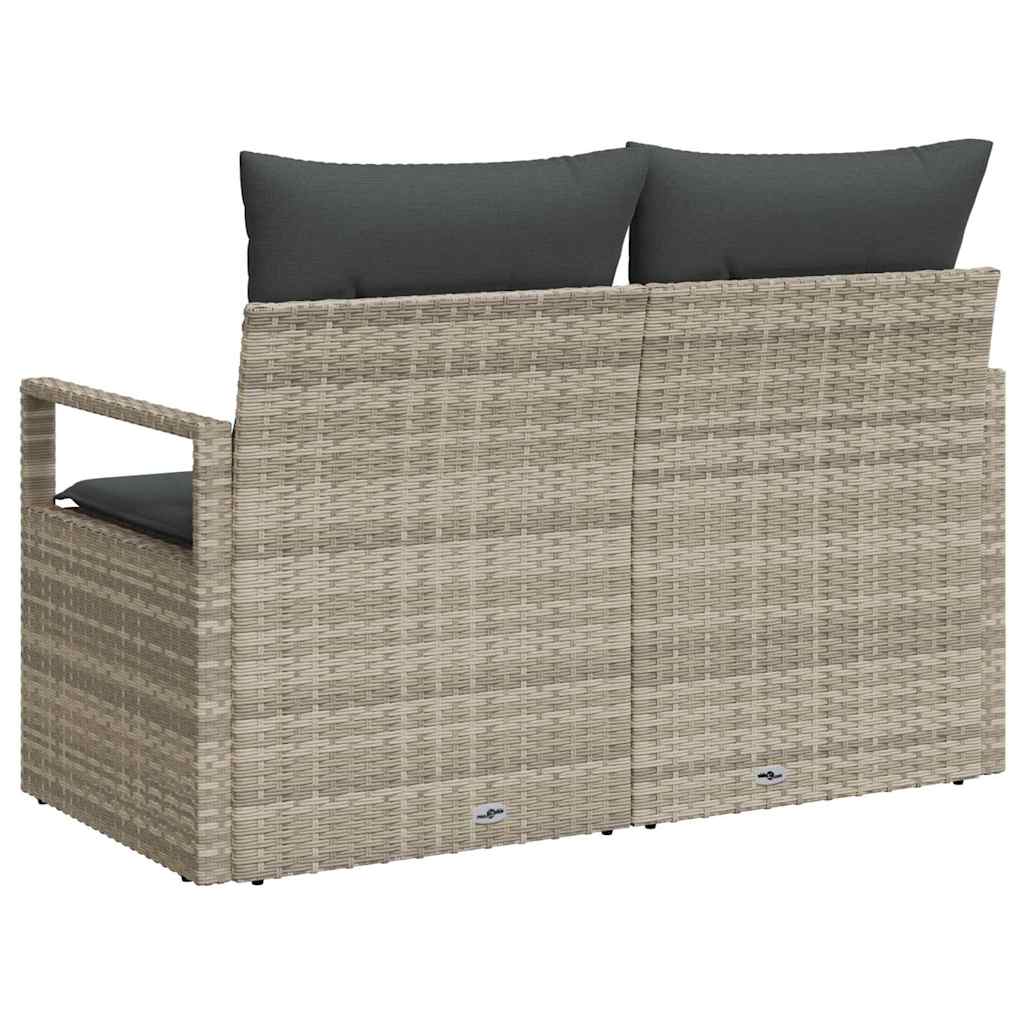 Divano da giardino con cuscino 120 x 62 x 69 cm. polyrattan | homemem39