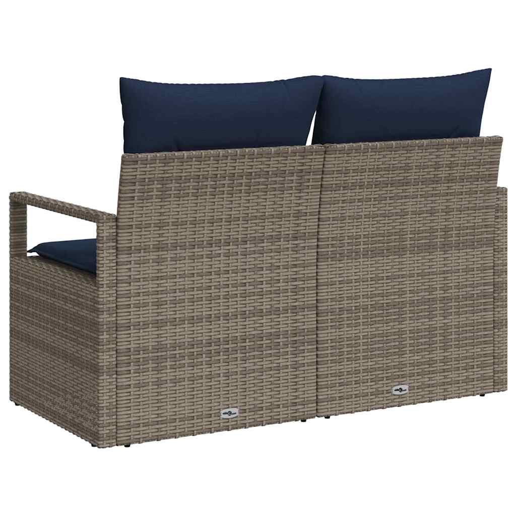 Divano da giardino con cuscino 120 x 62 x 69 cm. polyrattan | homemem39