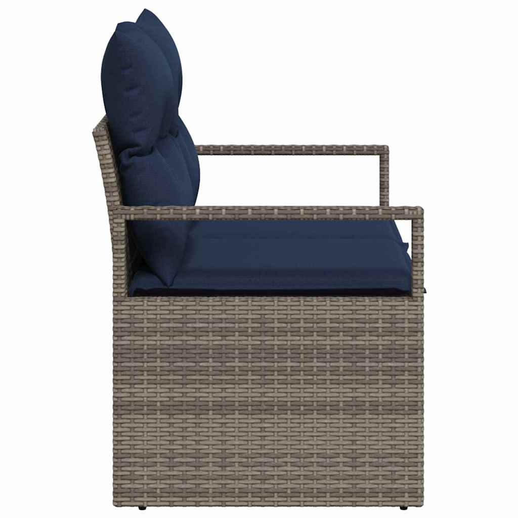 Divano da giardino con cuscino 120 x 62 x 69 cm. polyrattan | homemem39
