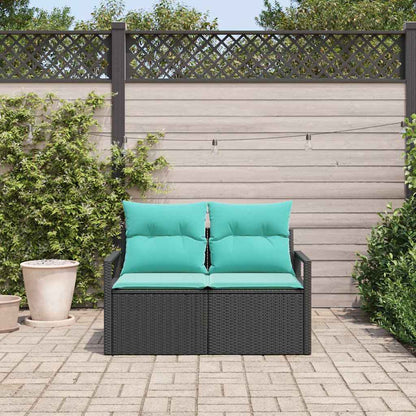 Divano da giardino con cuscino 120 x 62 x 69 cm. polyrattan | homemem39