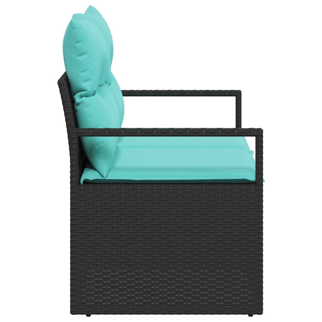 Divano da giardino con cuscino 120 x 62 x 69 cm. polyrattan | homemem39