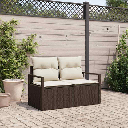 Divano da giardino con cuscino 120 x 62 x 69 cm. polyrattan | homemem39