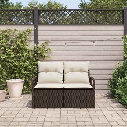 Divano da giardino con cuscino 120 x 62 x 69 cm. polyrattan | homemem39