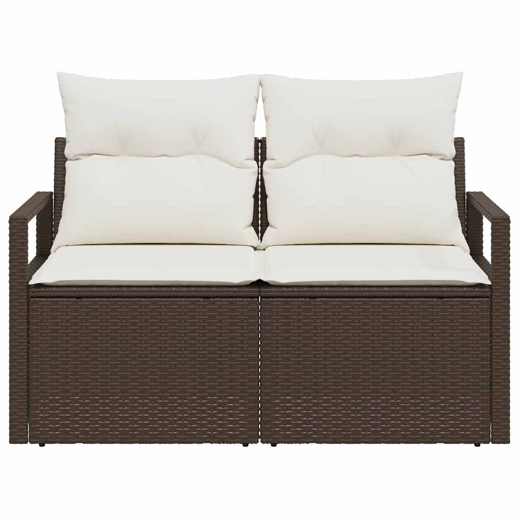 Divano da giardino con cuscino 120 x 62 x 69 cm. polyrattan | homemem39