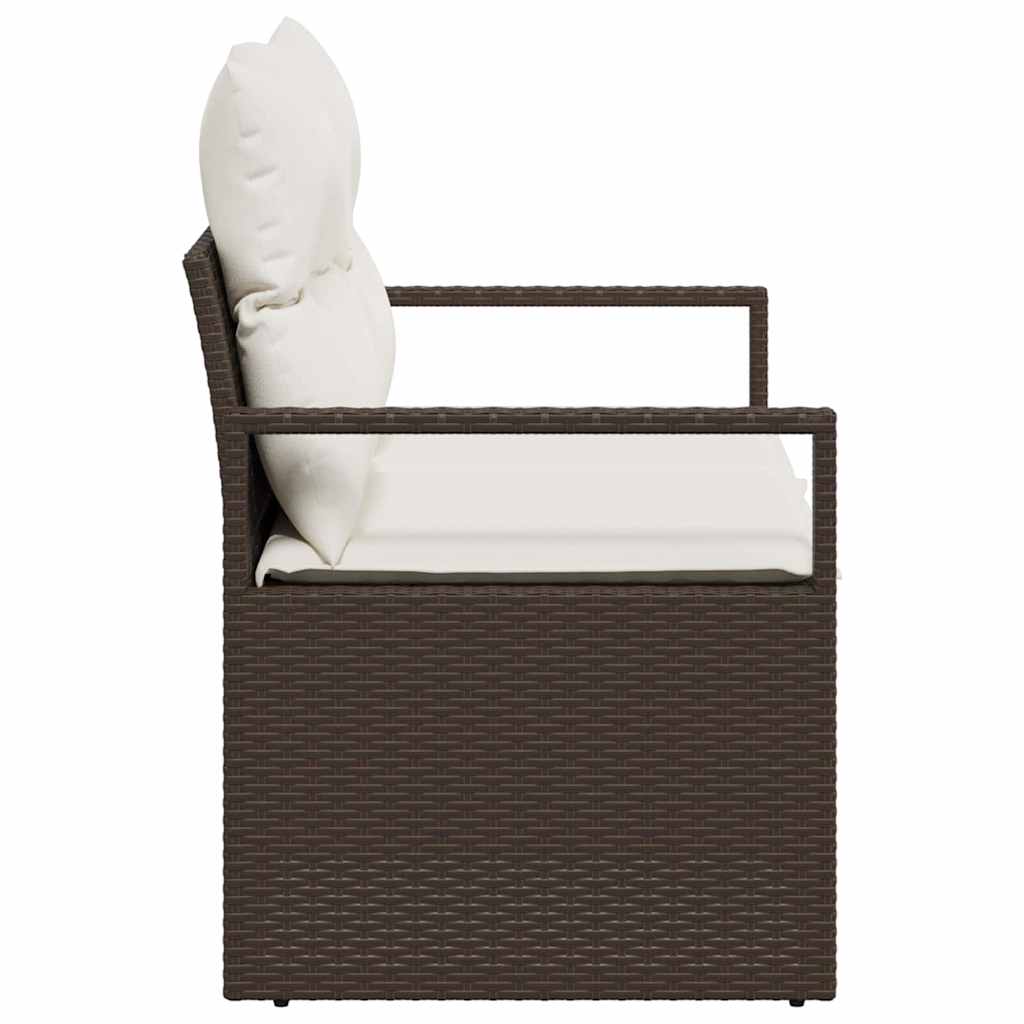 Divano da giardino con cuscino 120 x 62 x 69 cm. polyrattan | homemem39