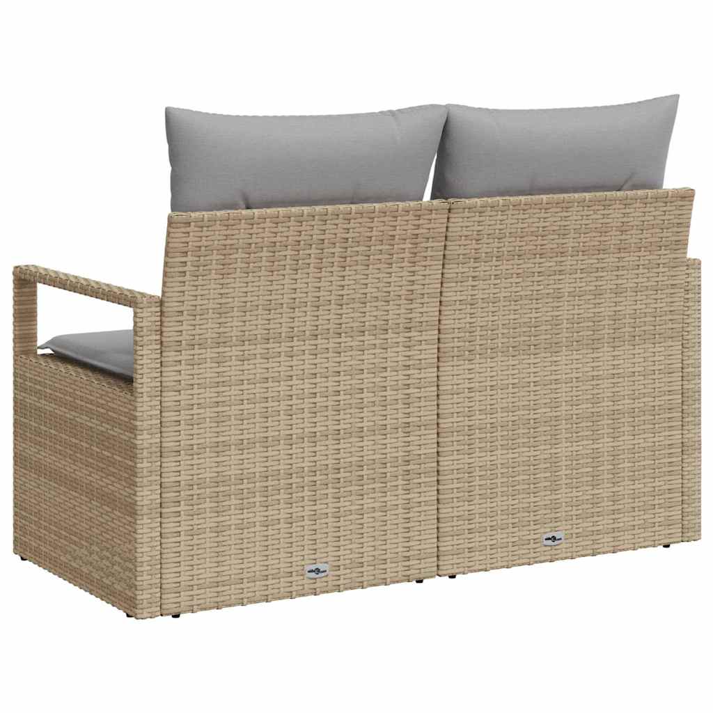 Divano da giardino Beige 120 x 62 x 69cm polyrattan