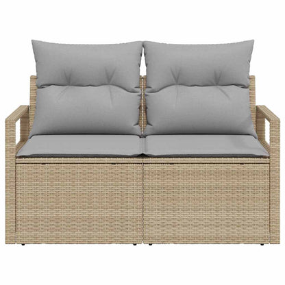 Divano da giardino Beige 120 x 62 x 69cm polyrattan
