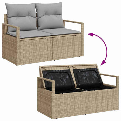 Divano da giardino Beige 120 x 62 x 69cm polyrattan
