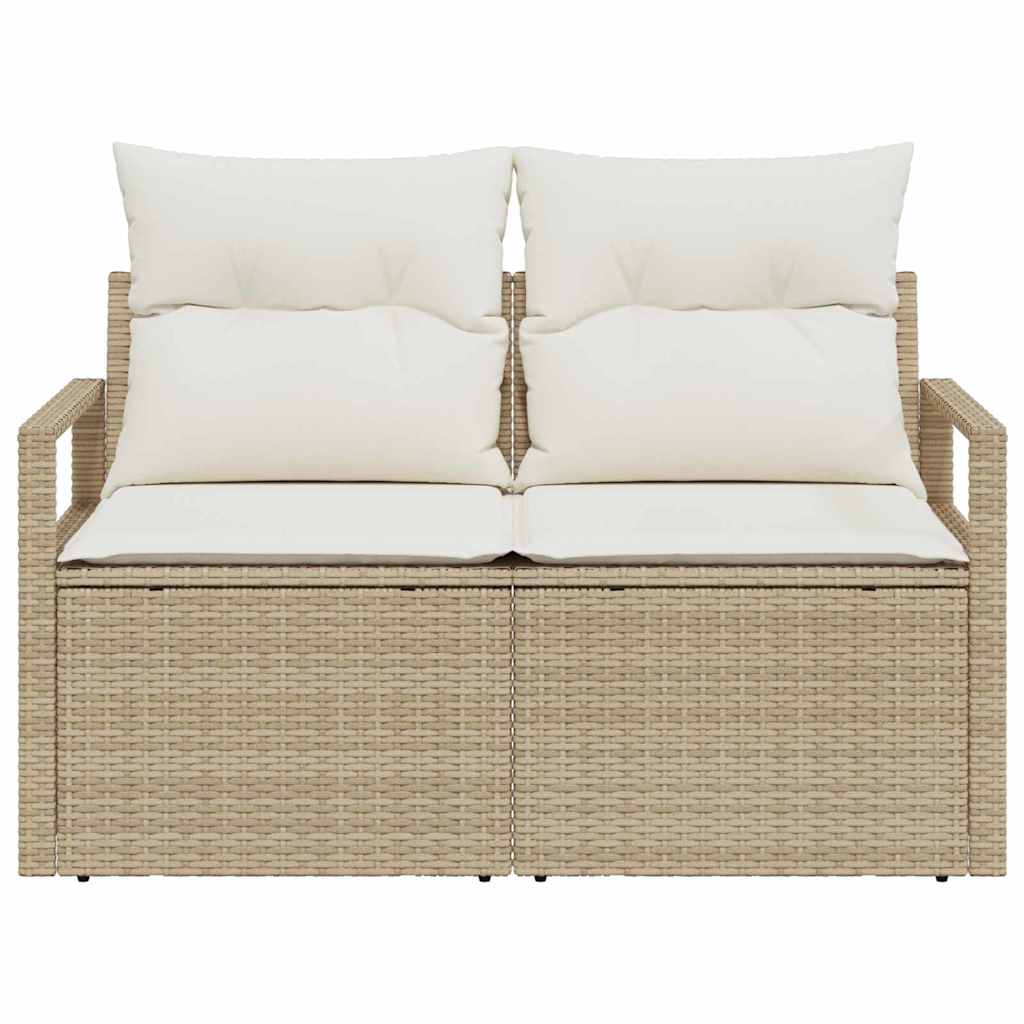 Divano da giardino con cuscino 120 x 62 x 69 cm. polyrattan