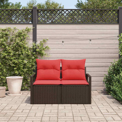 Divano da giardino con cuscino 120 x 62 x 69 cm. polyrattan