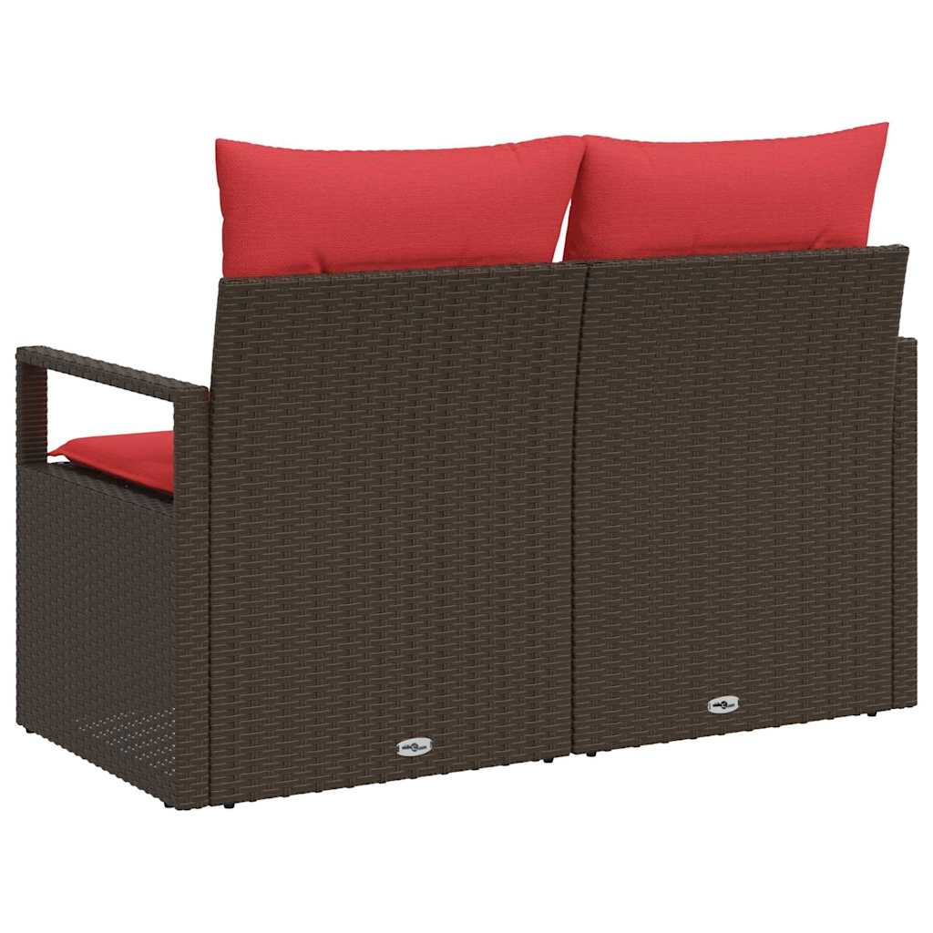 Divano da giardino con cuscino 120 x 62 x 69 cm. polyrattan