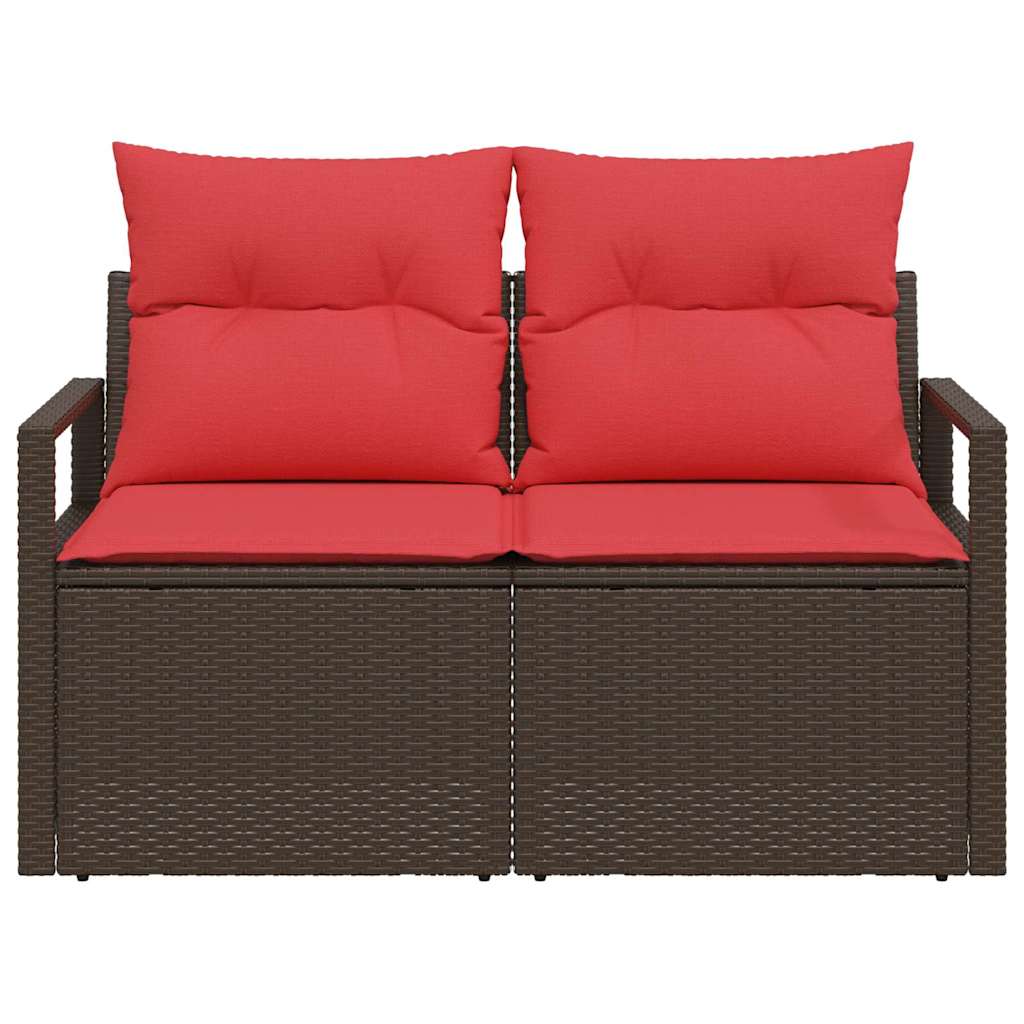 Divano da giardino con cuscino 120 x 62 x 69 cm. polyrattan