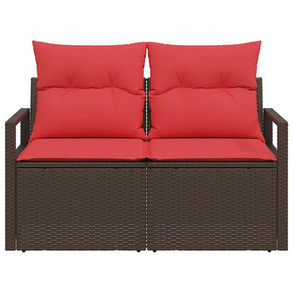 Divano da giardino con cuscino 120 x 62 x 69 cm. polyrattan