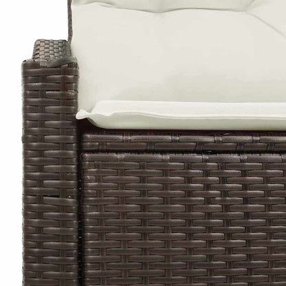 Divano da giardino con cuscino 123 x 62 x 69 cm polyrattan