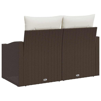 Divano da giardino con cuscino 123 x 62 x 69 cm polyrattan