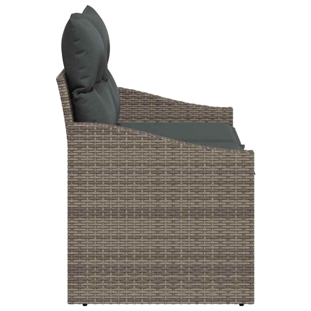 Divano da giardino con cuscino 123 x 62 x 69 cm polyrattan | homemem39