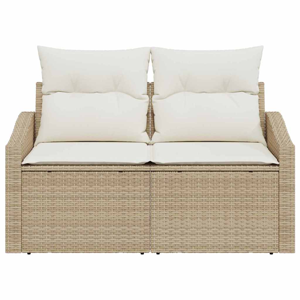 Divano da giardino con cuscino 123 x 62 x 69 cm polyrattan | homemem39