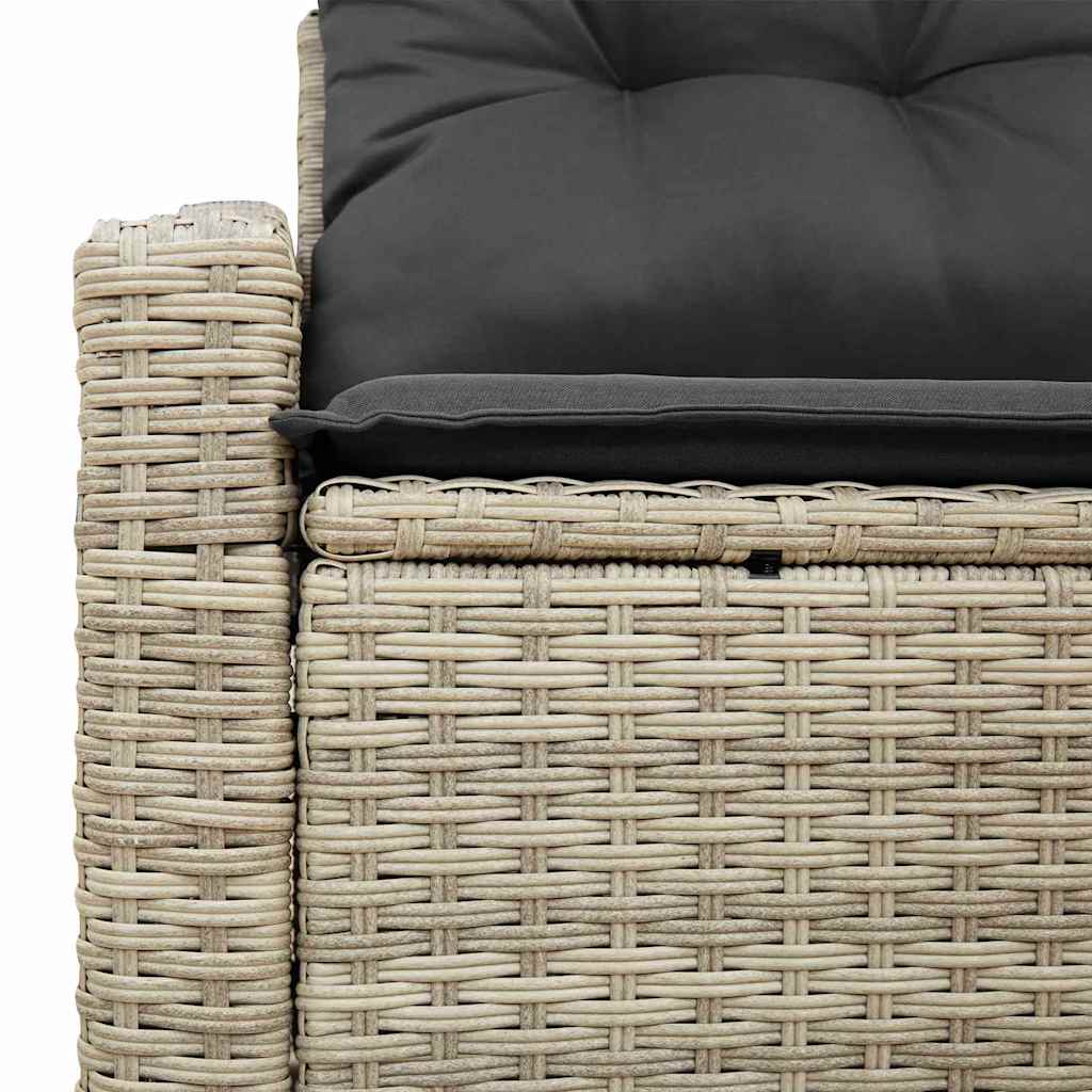 Divano da giardino con cuscino 123 x 62 x 69 cm polyrattan | homemem39
