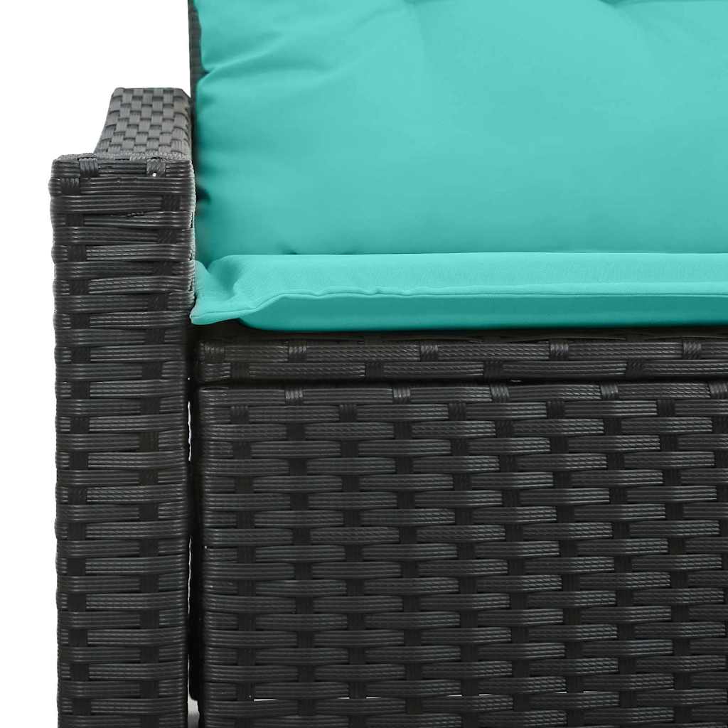 Divano da giardino Grigio 123 x 62 x 69cm polyrattan | homemem39