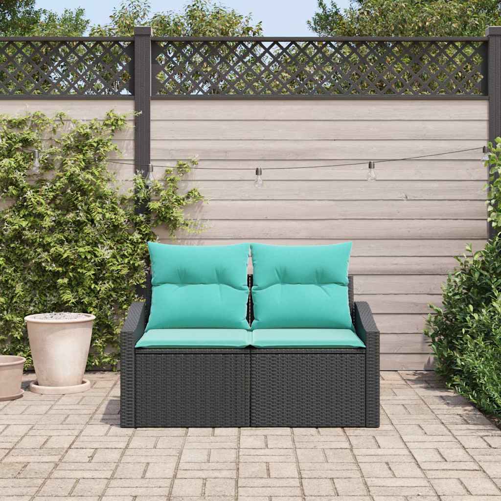 Divano da giardino Grigio 123 x 62 x 69cm polyrattan | homemem39