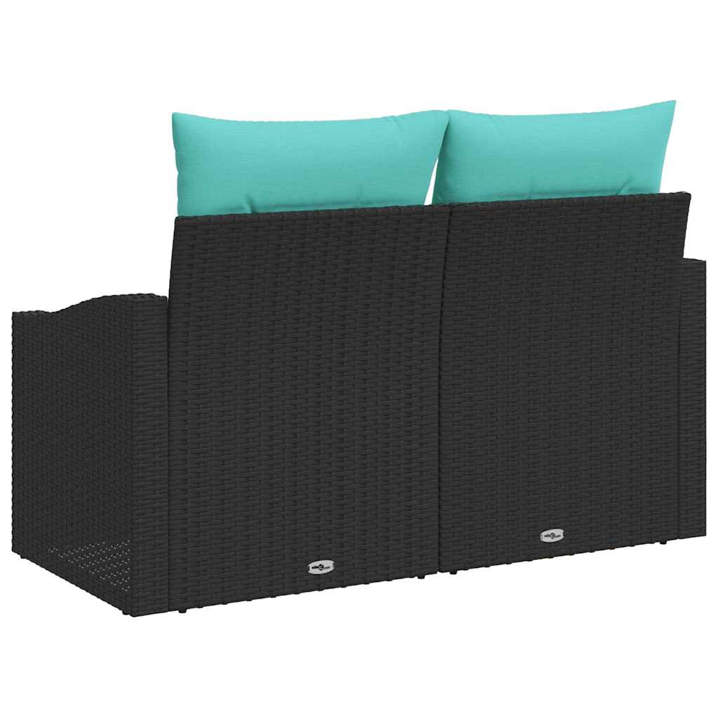 Divano da giardino Grigio 123 x 62 x 69cm polyrattan | homemem39